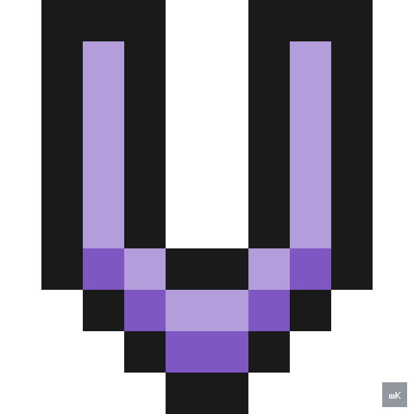 Dyktando graficzne «Litera V» - siatka 10×10, kodowanka pixel art do druku za darmo