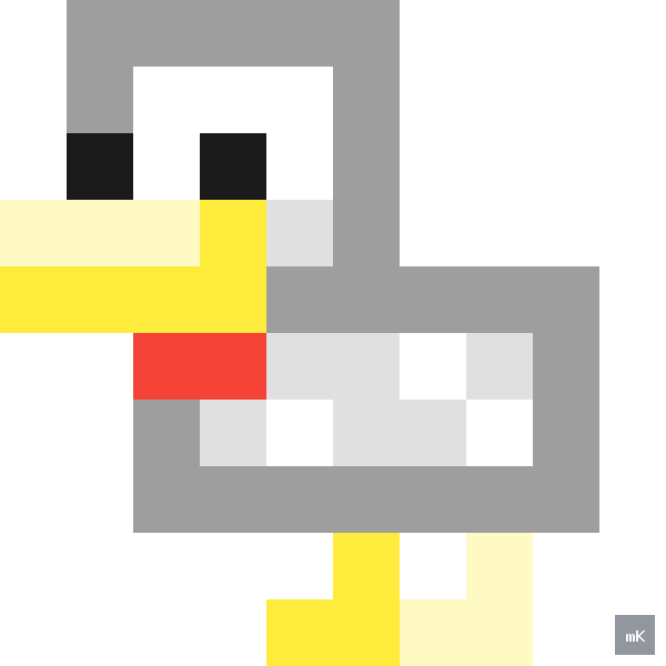 Dyktando graficzne «Minecraft Kurczak» - siatka 10×10, kodowanka pixel art do druku za darmo