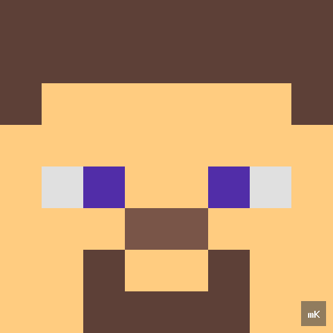 Dyktando graficzne «Minecraft Steve» - siatka 8×8, kodowanka pixel art do druku za darmo