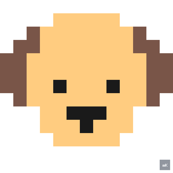 Dyktando graficzne «Piesek» - siatka 13×13, kodowanka pixel art do druku za darmo
